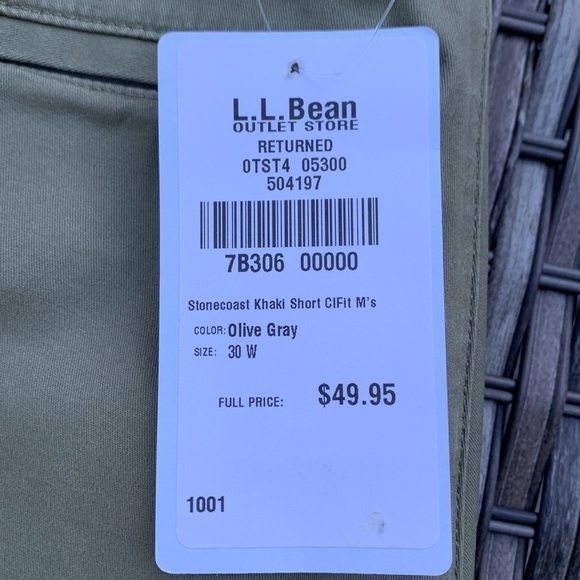 L.l. Bean Stonecoast Khaki Short - Olive Green - Picture 12 of 16